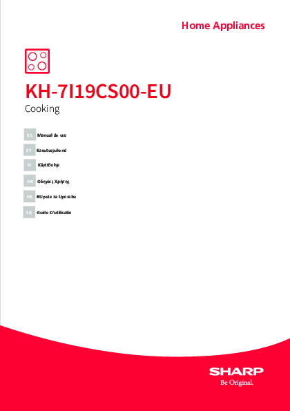 FR - Handleiding Sharp inductie kookplaat KH 7I19CS00 EU
