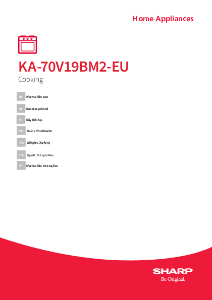 FR - Handleiding Sharp inbouw oven KA 70V19BM EU